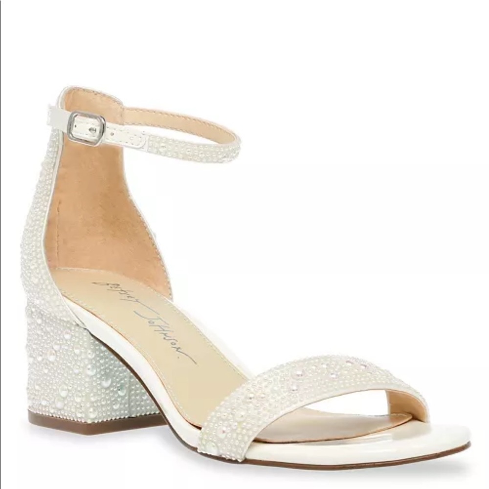 Betsey Johnson rhinestone heels perfect for bridal events!